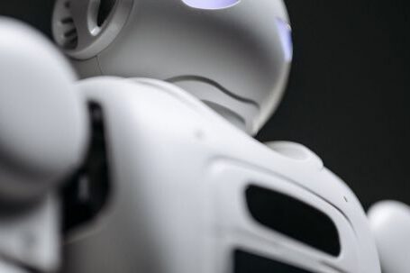 Robotics Internships - Grayscale Photo of a Futuristic Robot