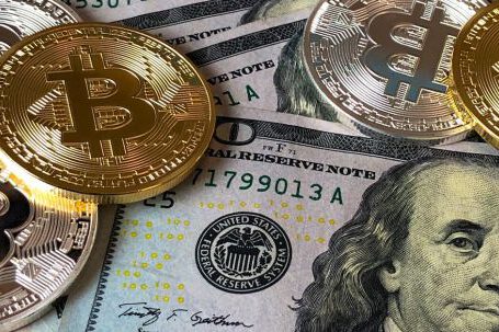 Blockchain Careers - Bitcoins and U.s Dollar Bills